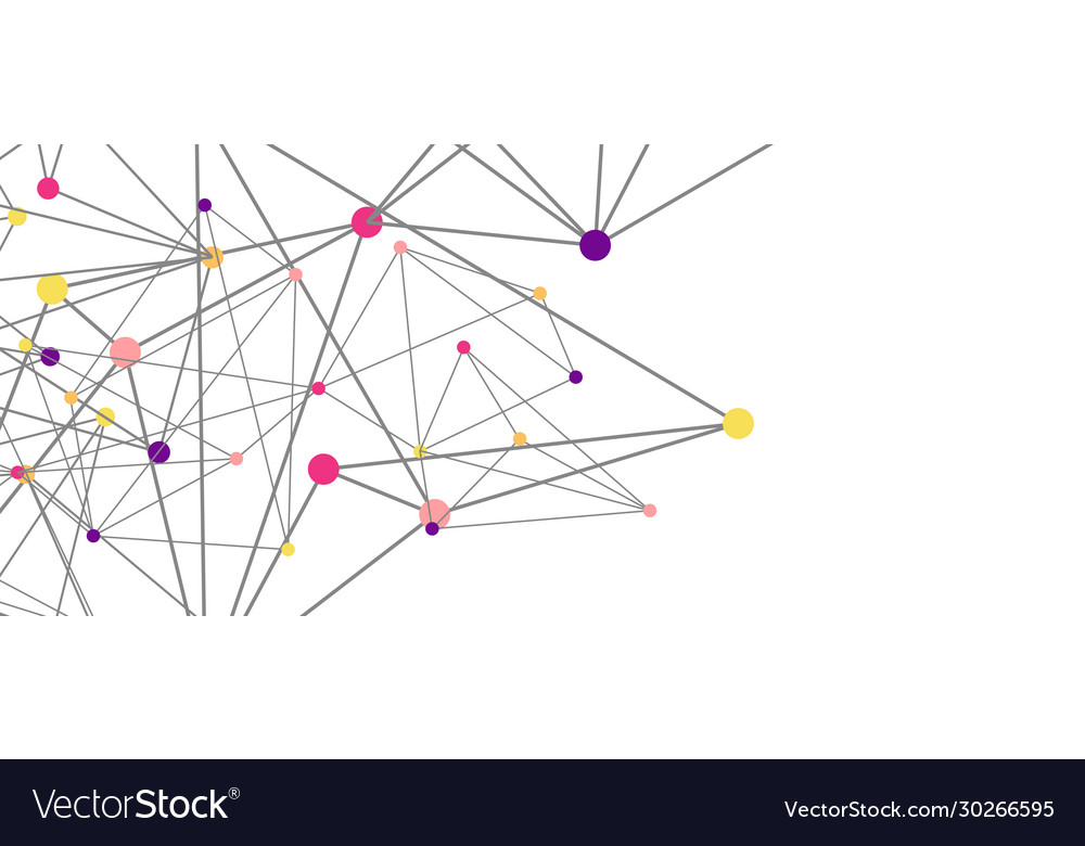 Line points connections triangular technology Vector Image Line points connections triangular technology