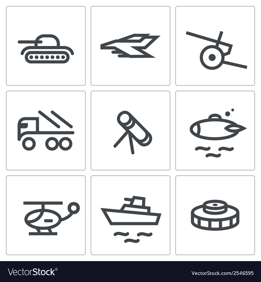 Militärischer Icon Set