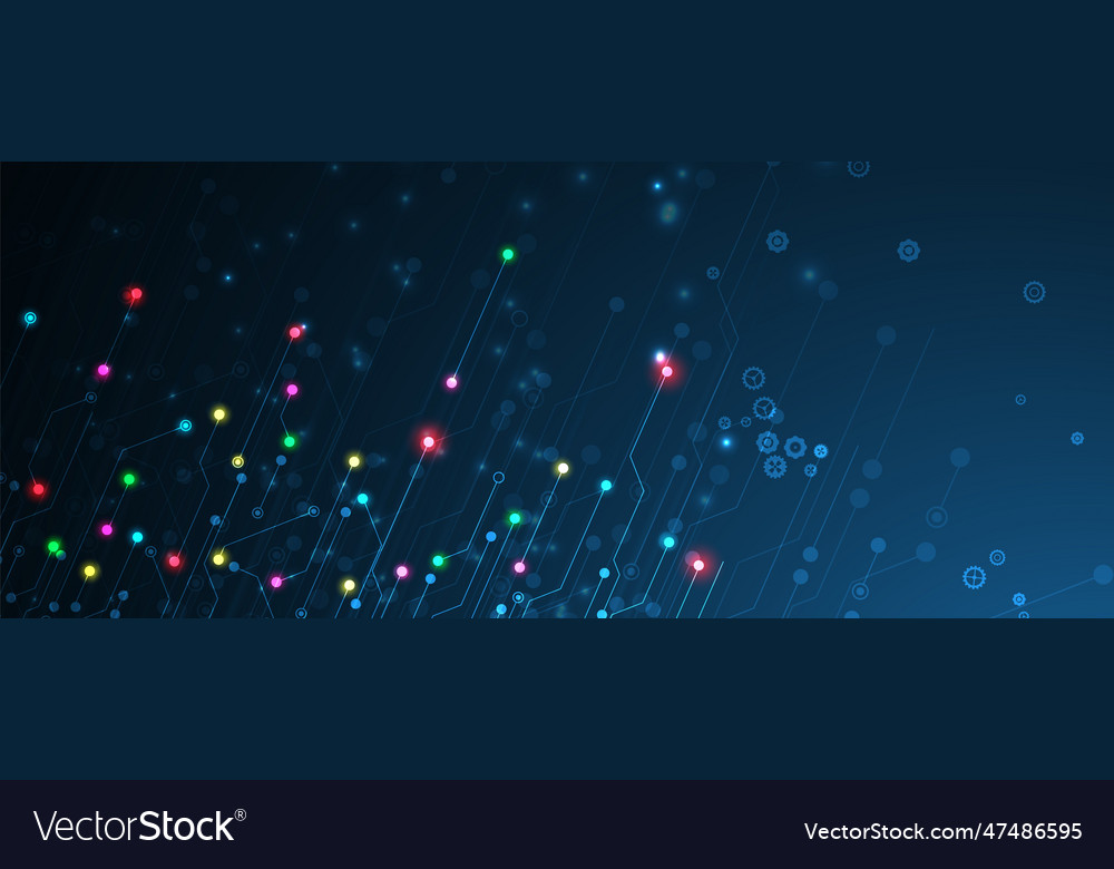 Quantum Verarbeitung Deep Learning künstlich vector image Quantum Verarbeitung Deep Learning künstlich