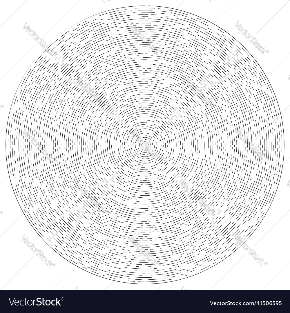 Radial radiating circular concentric lines element vector image Radial radiating circular concentric lines element