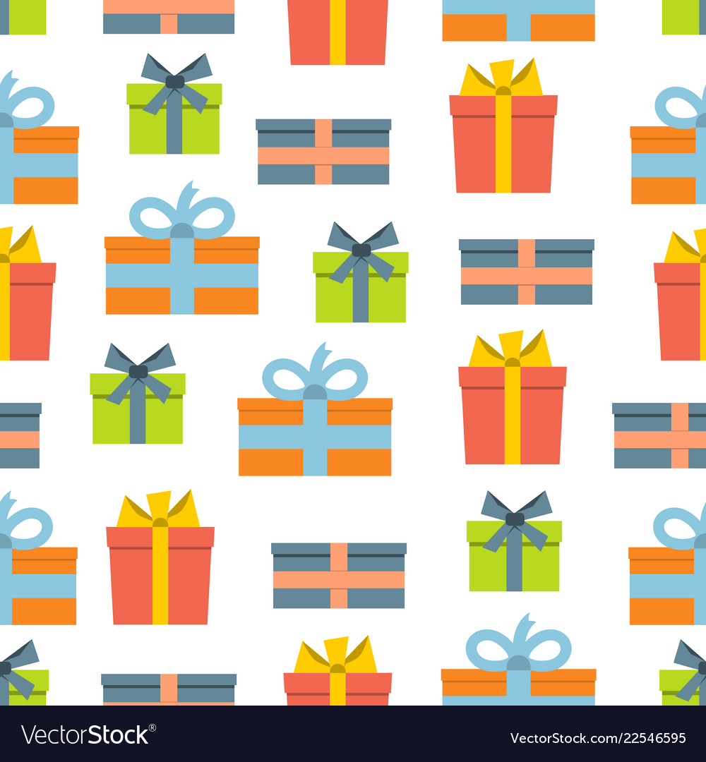 Seamless pattern with gift boxes