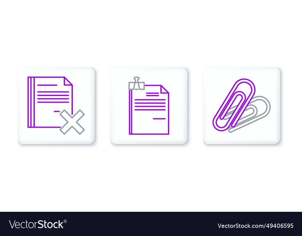 Set line paper clip delete file document