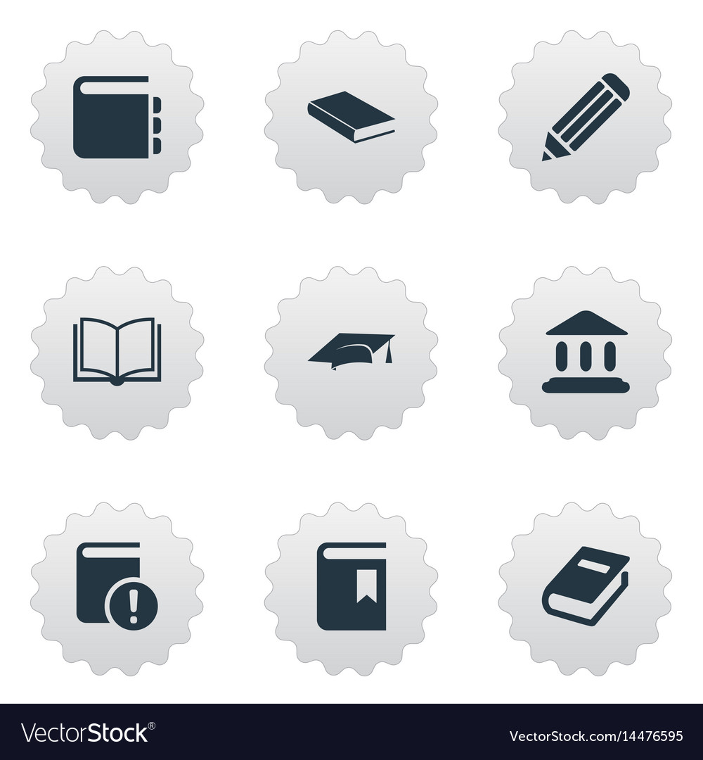 Set of simple reading icons