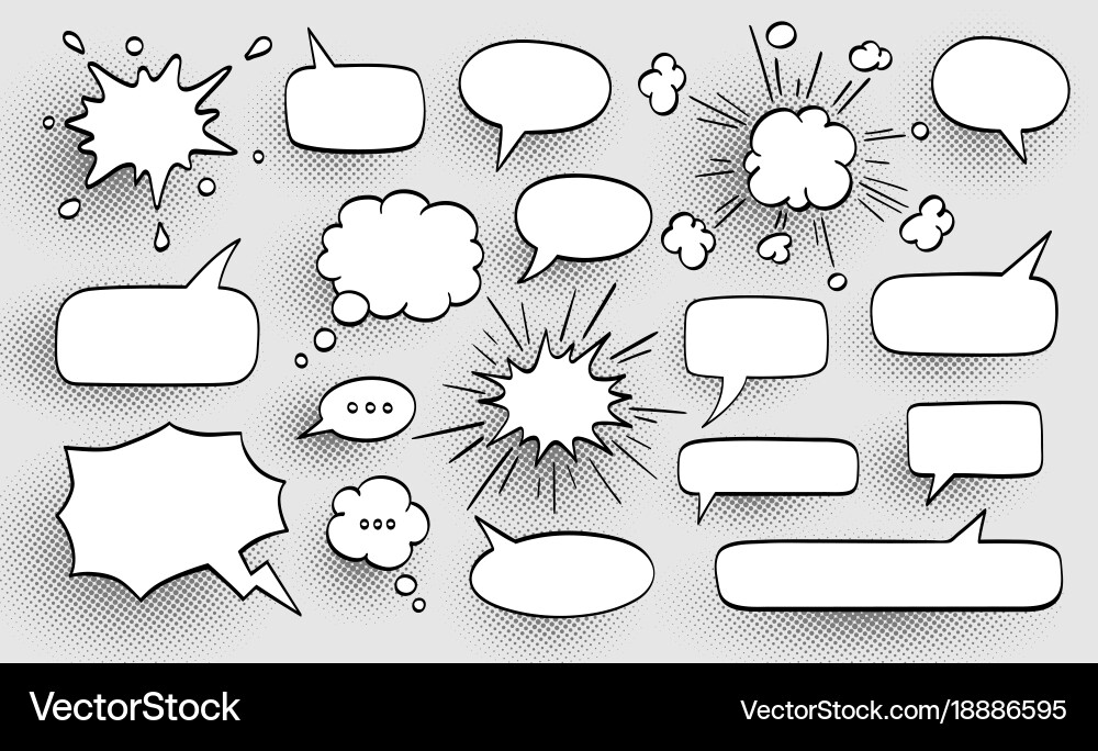 Set speech bubbles Royalty Free Vector Image - VectorStock