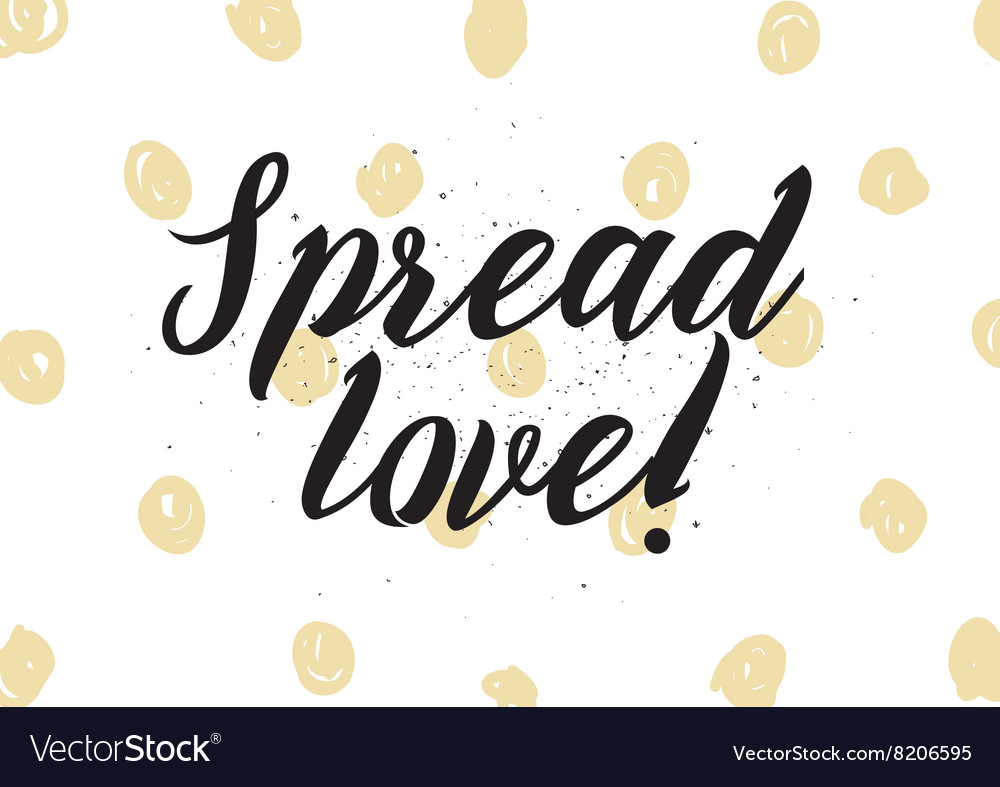 Spread love inscription greeting card