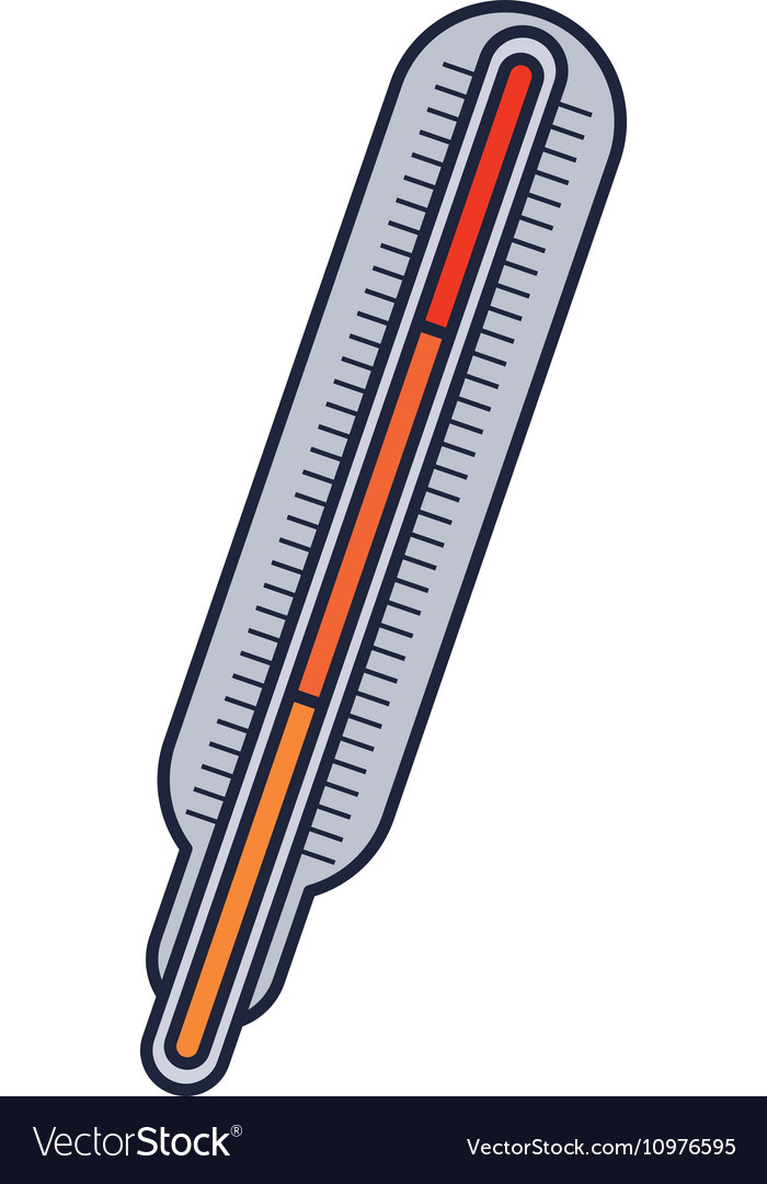 Thermometer with temperature scale in colors