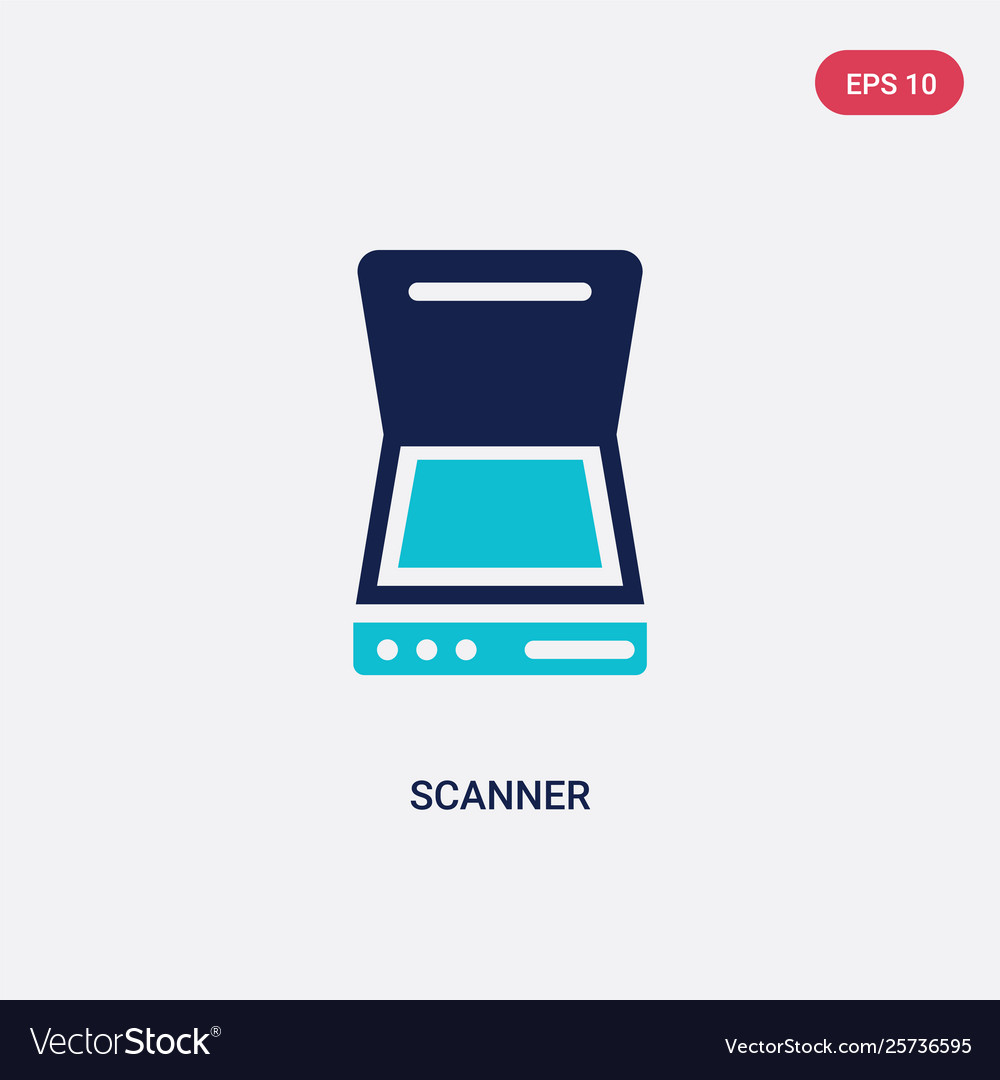 Two color scanner icon from delivery and logistic