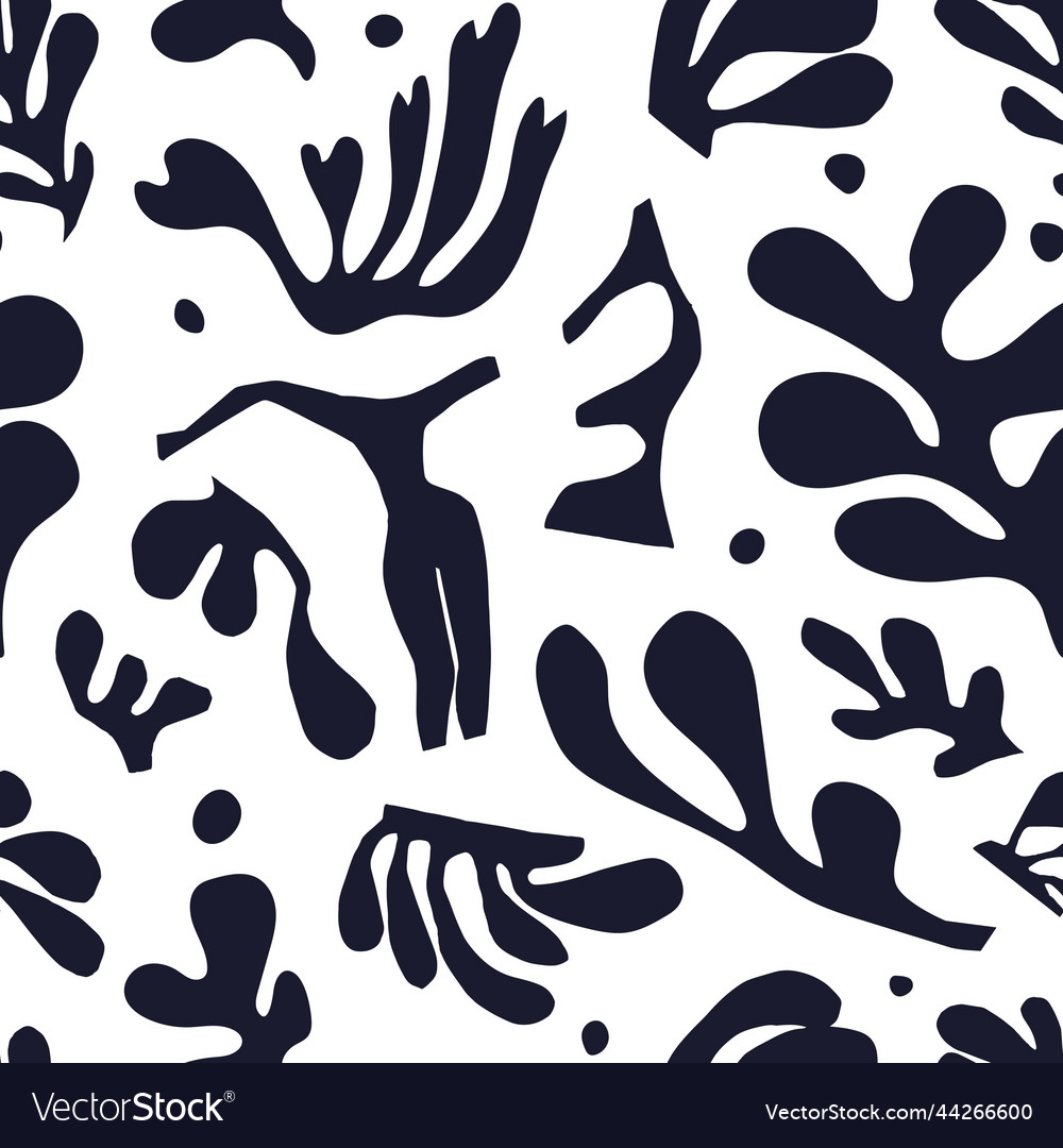 Abstract seamless pattern with cut out shapes