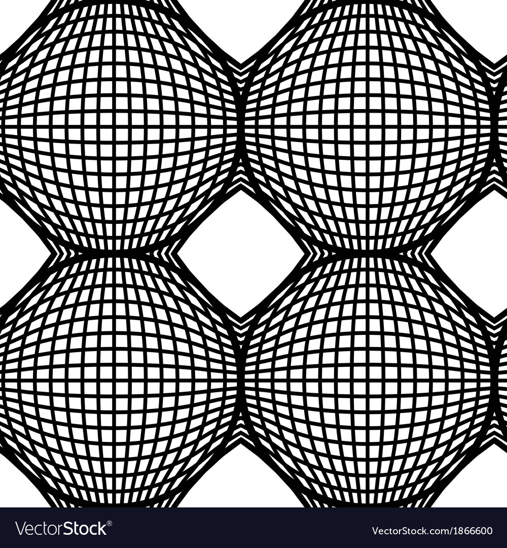 Black and white op art design seamless pattern