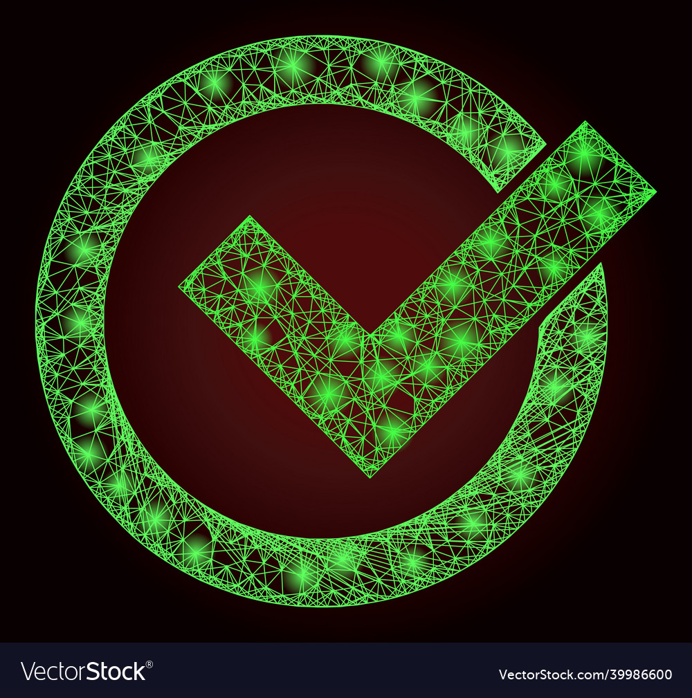 Bright network mesh validation with glare spots