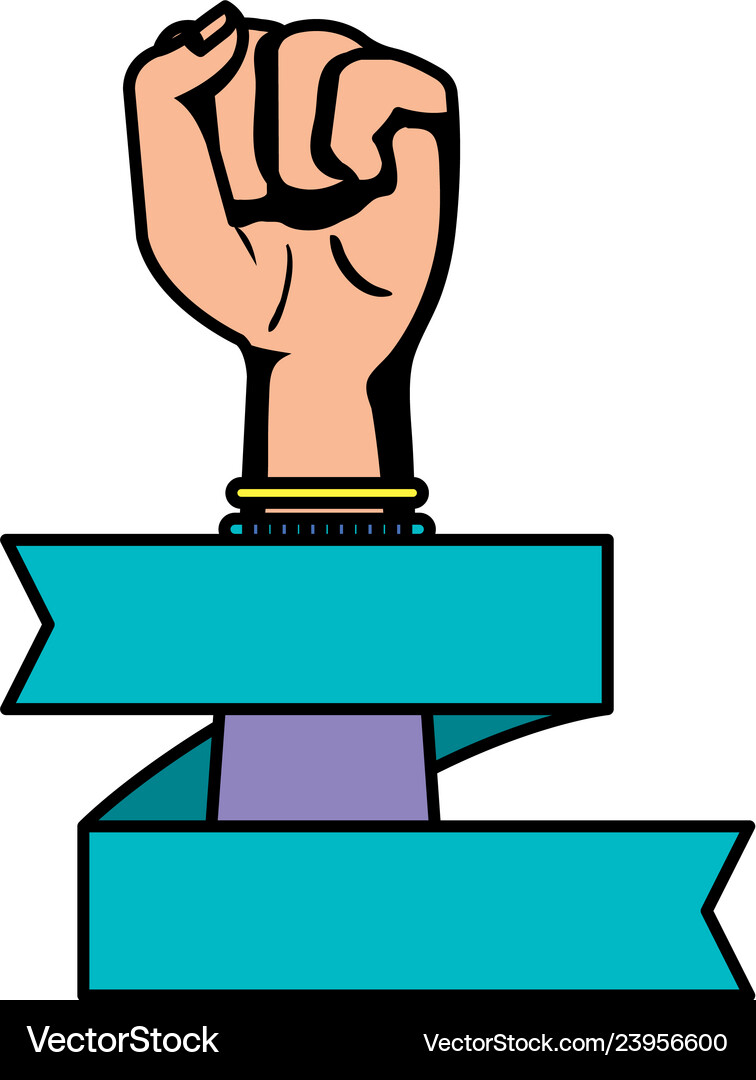 Fight Signal Hand Icon Royalty Free Vector Image