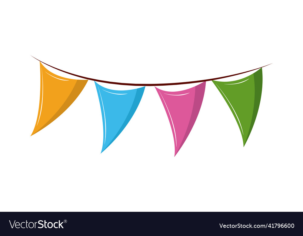 Garland festive decoration Royalty Free Vector Image