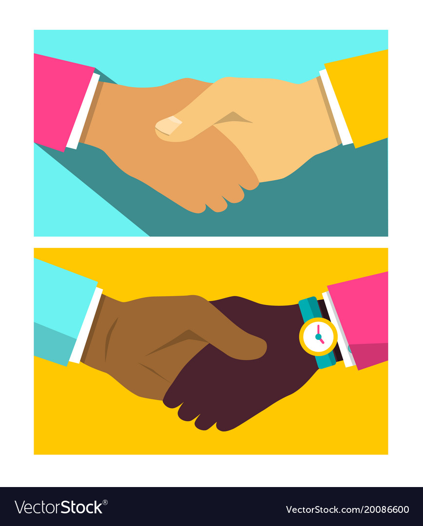 Handshake Flat Design Icon