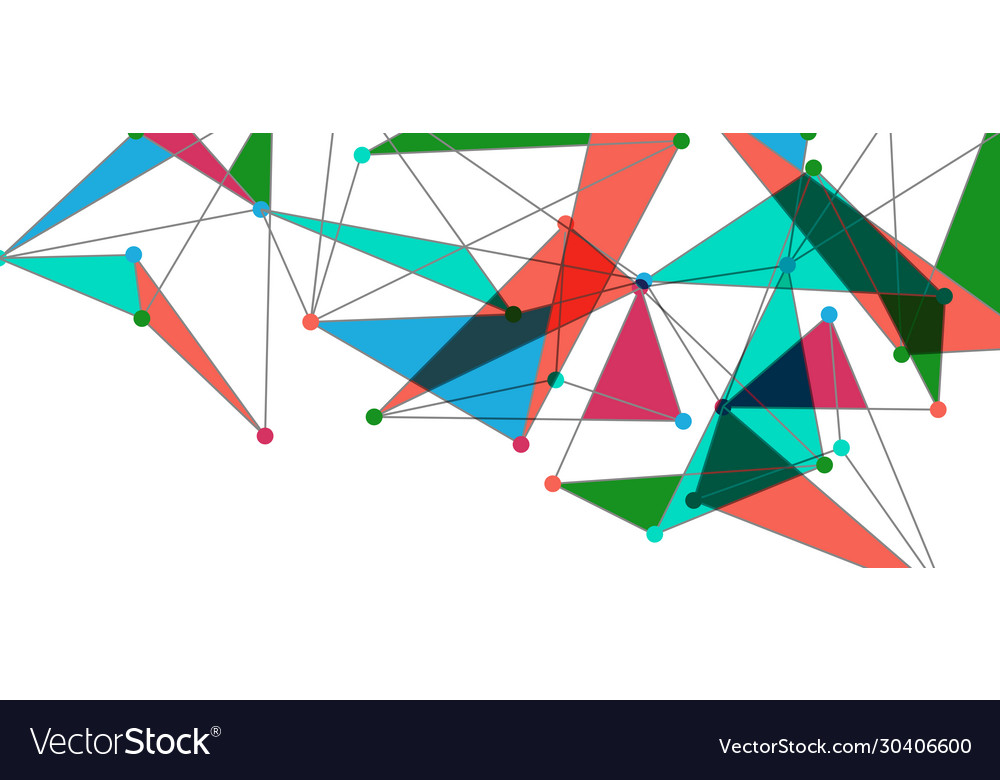 Line points connections triangular technology