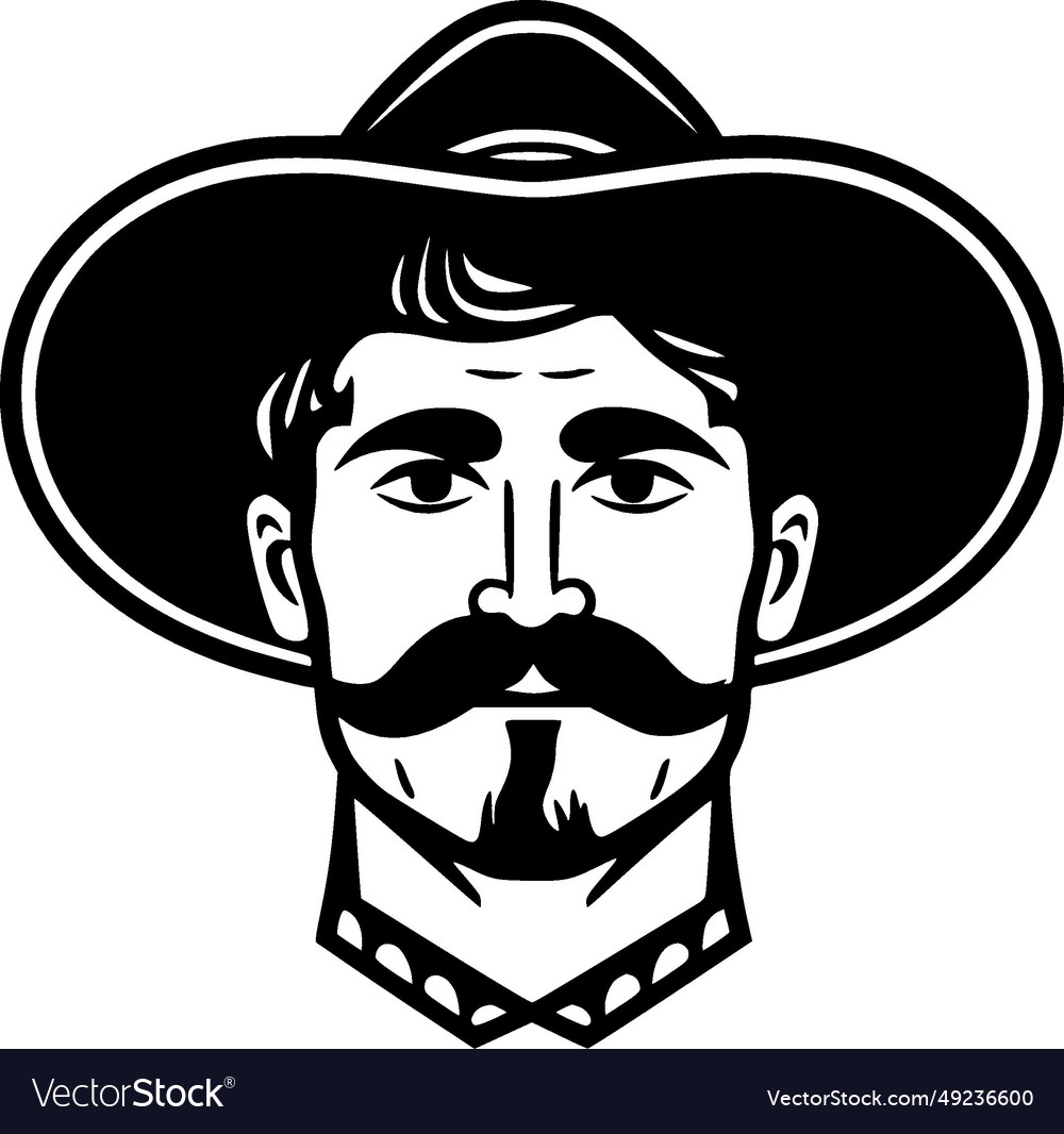 Mexico - black and white Royalty Free Vector Image