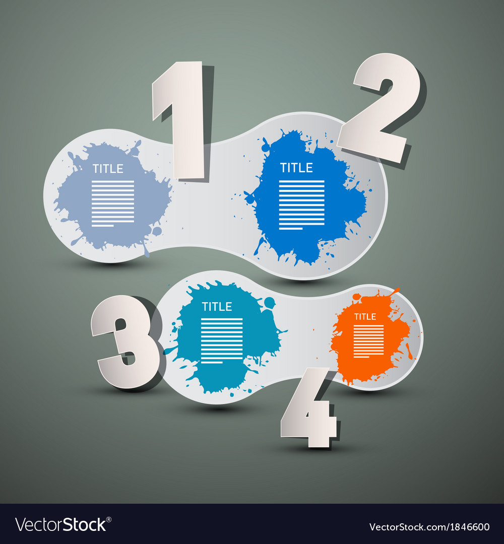 Progress steps for tutorial infographics