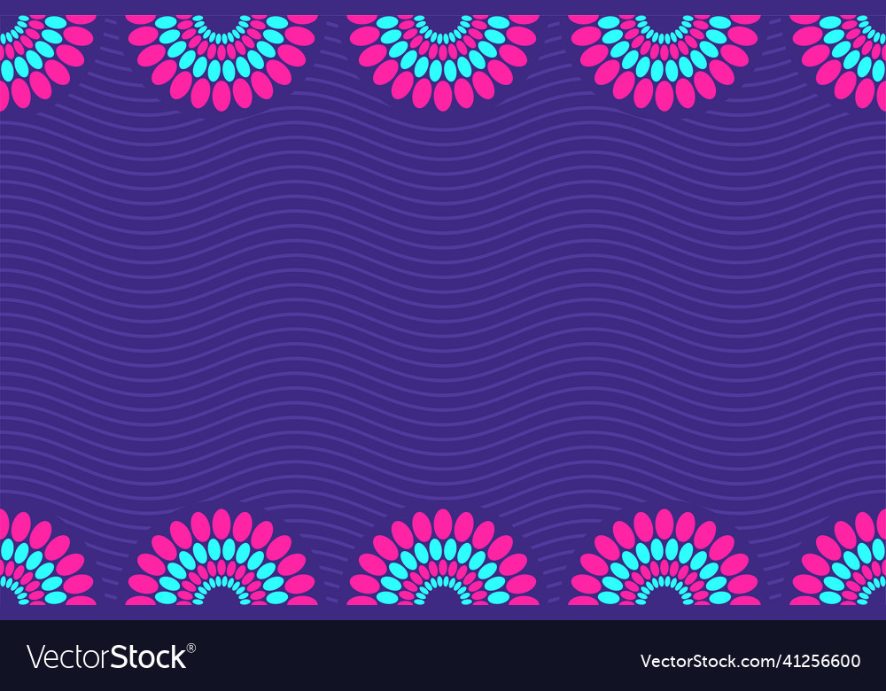 Seamless horizontal border pattern with circles vector image Seamless horizontal border pattern with circles