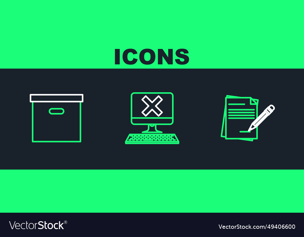 Set line blank notebook and pencil with eraser vector image Set line blank notebook and pencil with eraser