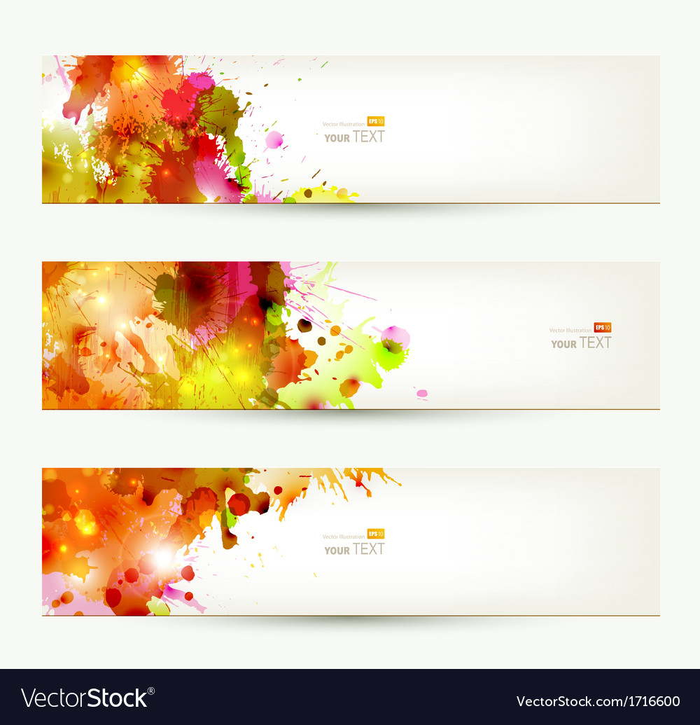 Three headers Royalty Free Vector Image - VectorStock