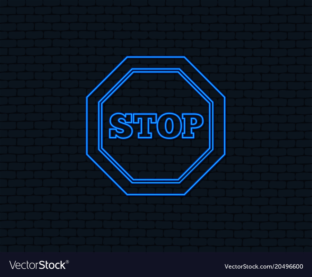 Traffic stop sign icon caution symbol Royalty Free Vector