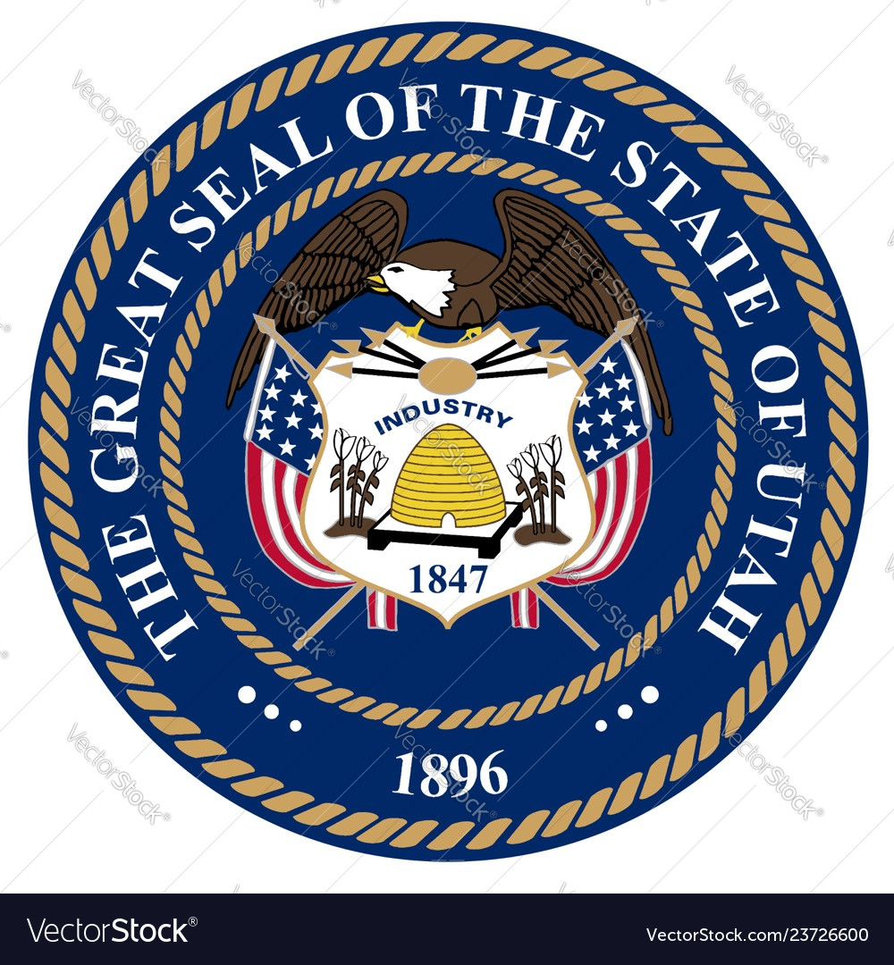 Utah state seal Royalty Free Vector Image - VectorStock