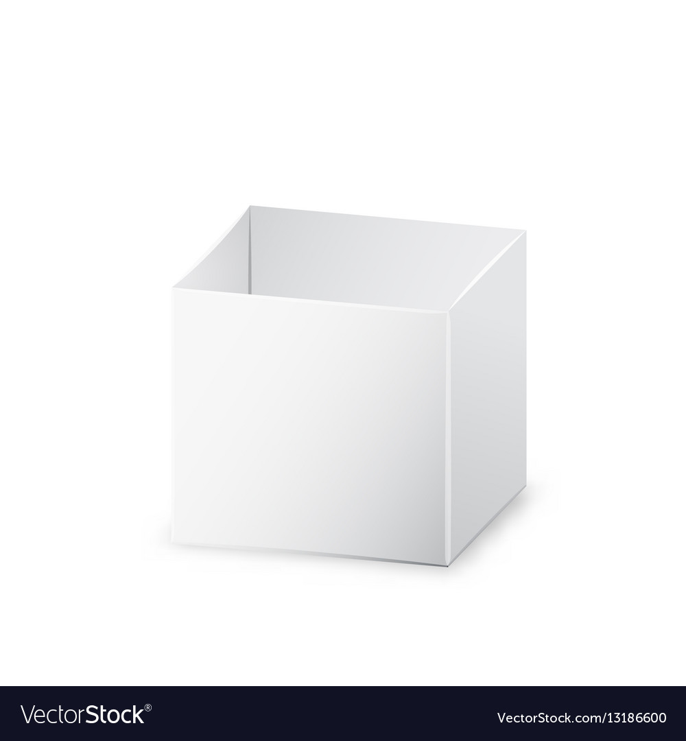 White opened realistic box