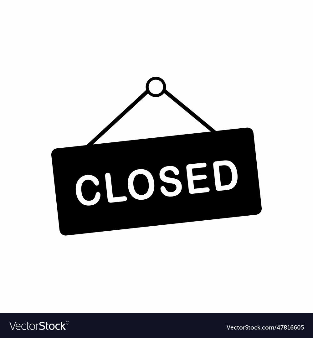 Closed sign flat style icon Royalty Free Vector Image