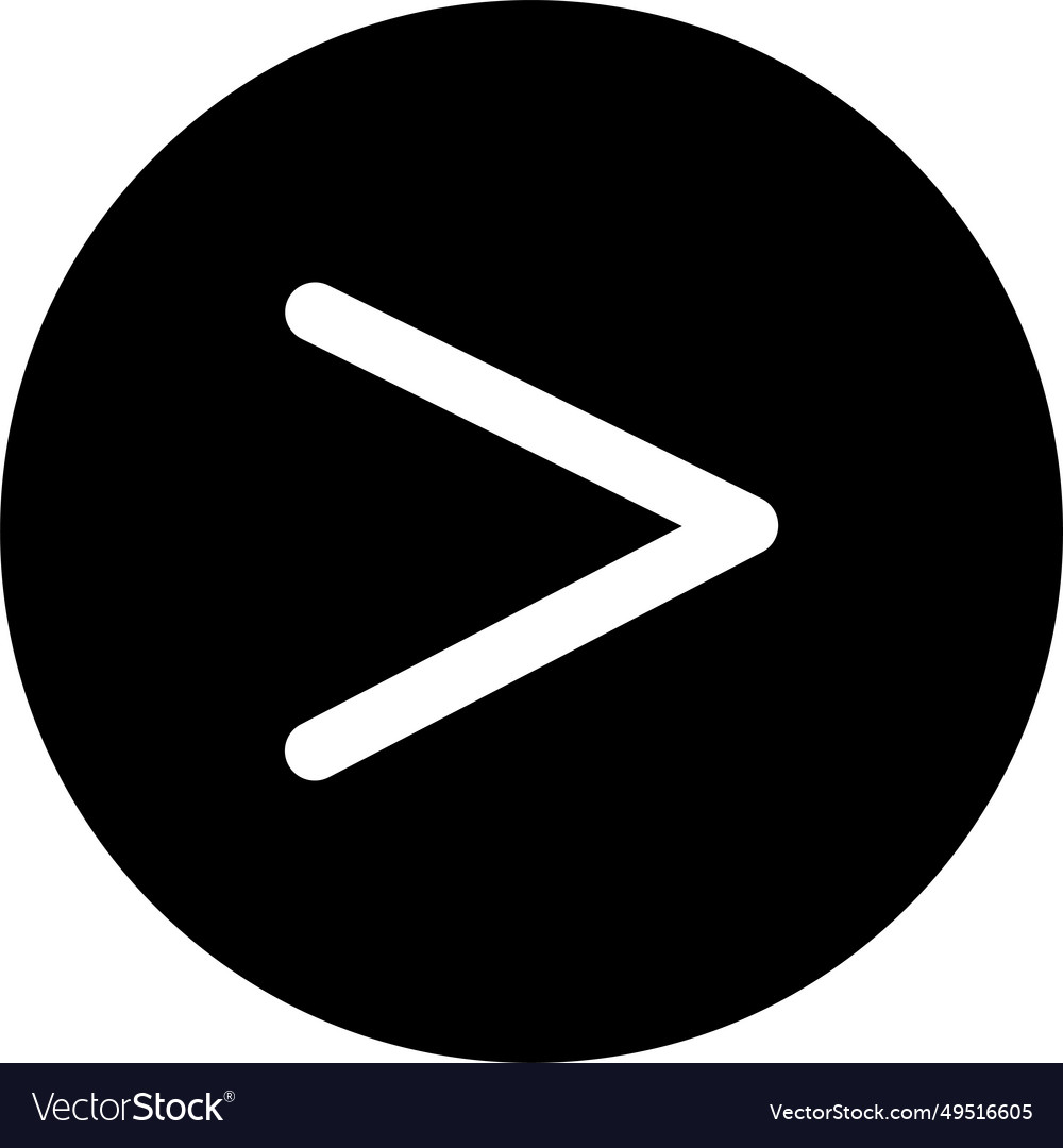 Is greater than sign add item positive art Vector Image