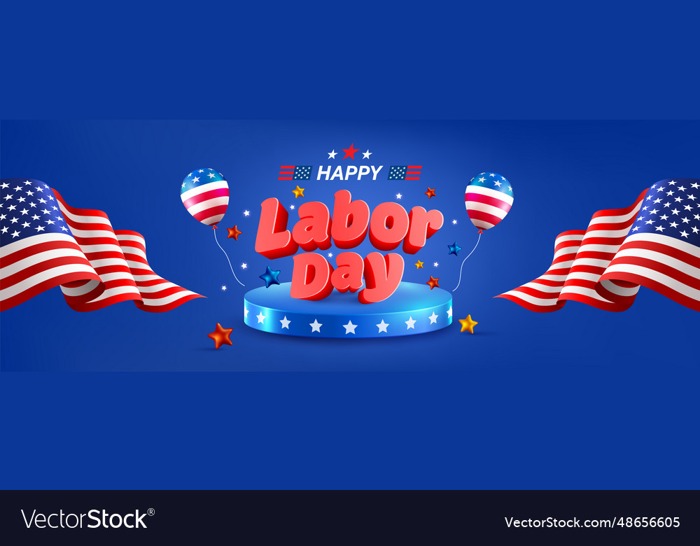 Labor day sale banner templateusa