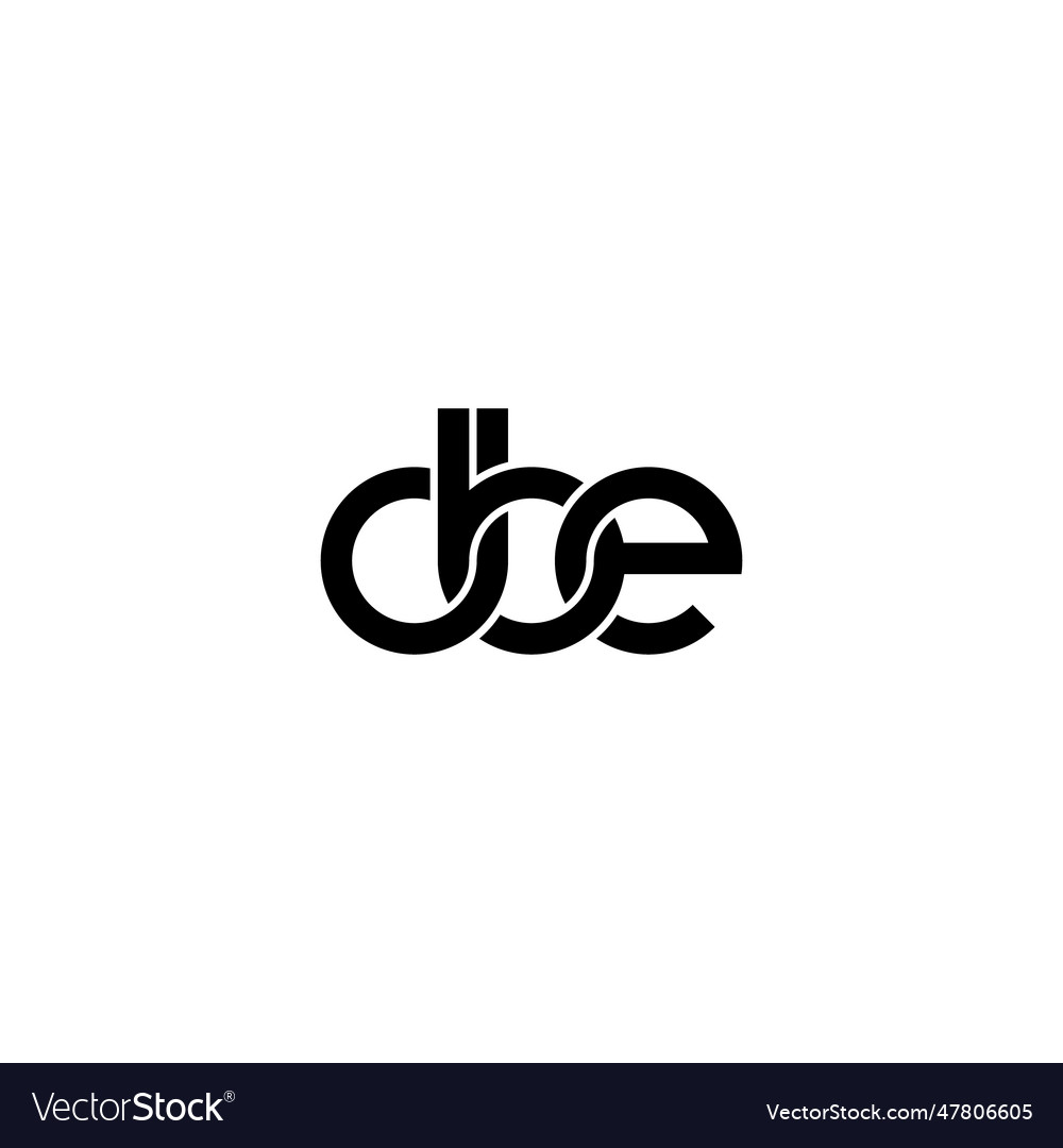 Letters dbe monogram logo design Royalty Free Vector Image