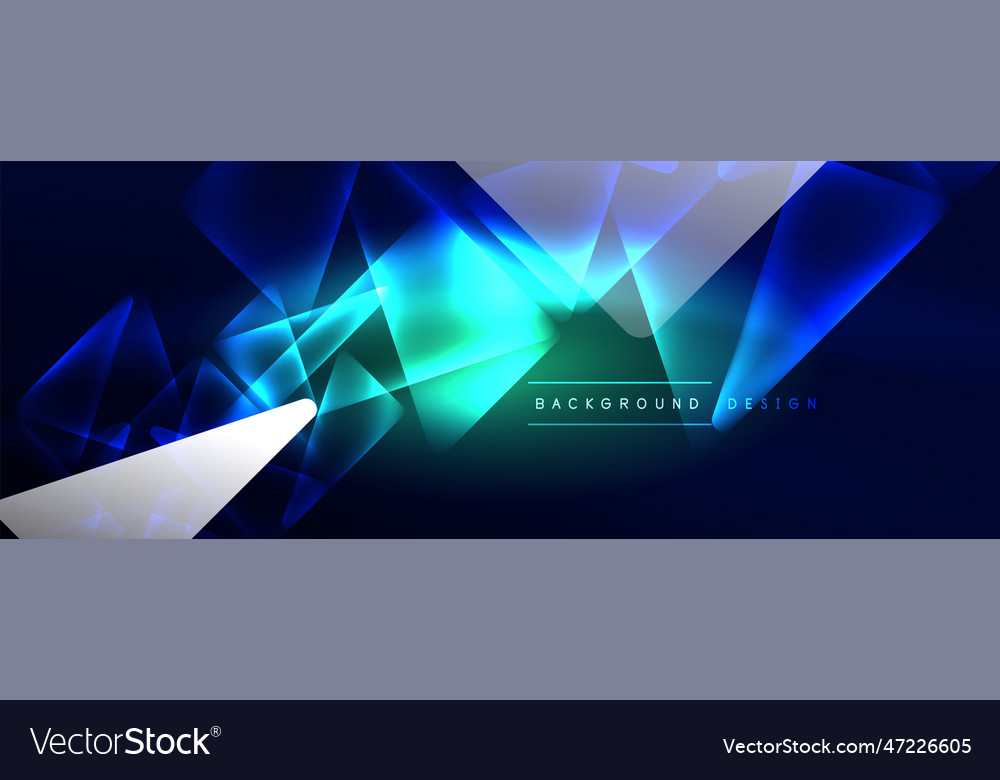 Neon Lights Hacking Geometric Background Virtual Vector Image