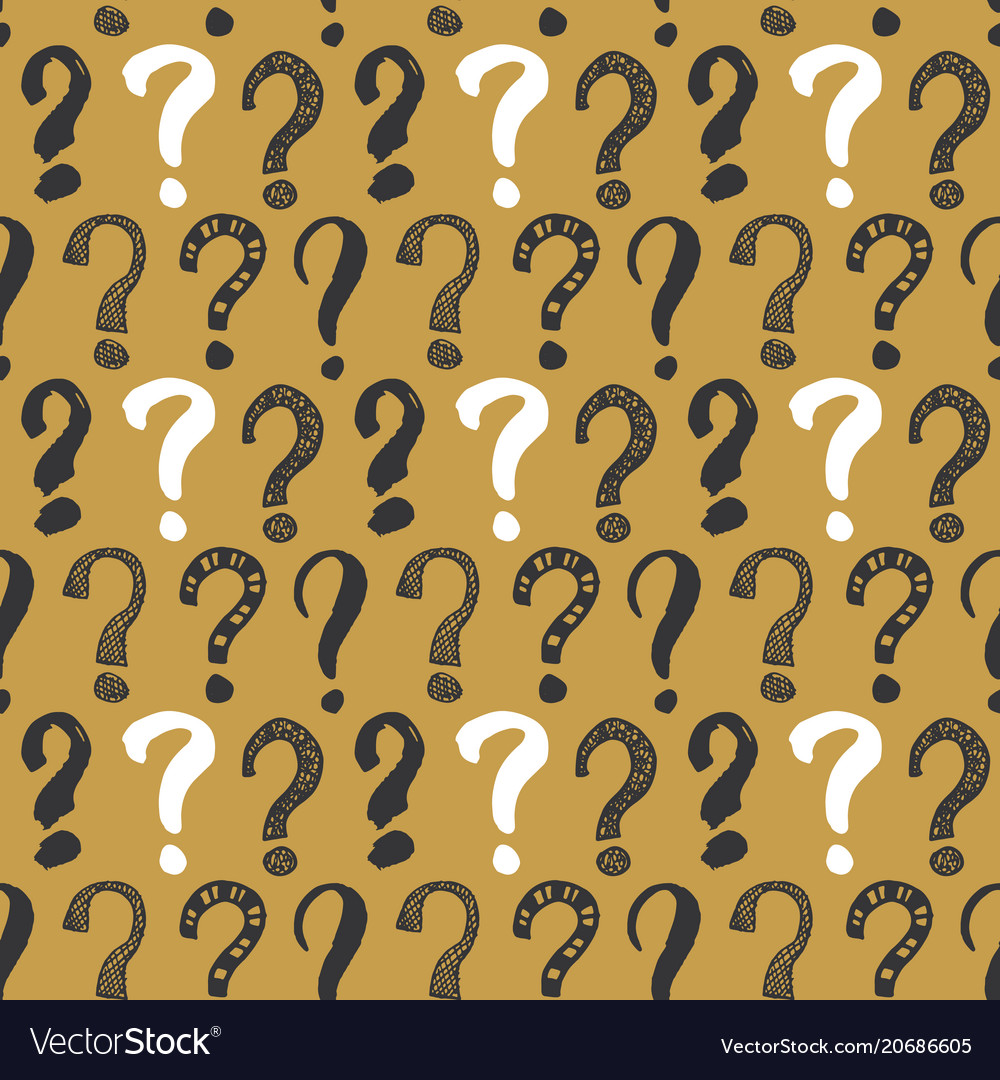 Questions marks seamless pattern hand drawn Vector Image Questions marks seamless pattern hand drawn