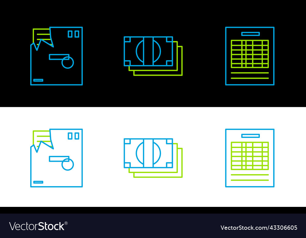 Set line report file document ordered envelope