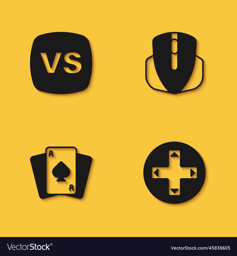 Set vs versus battle game controller or joystick vector image Set vs versus battle game controller or joystick