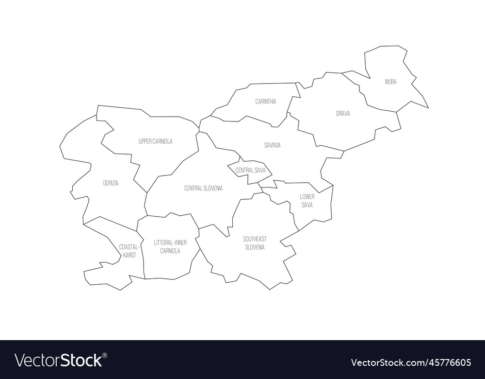 Slovenia political map of administrative divisions