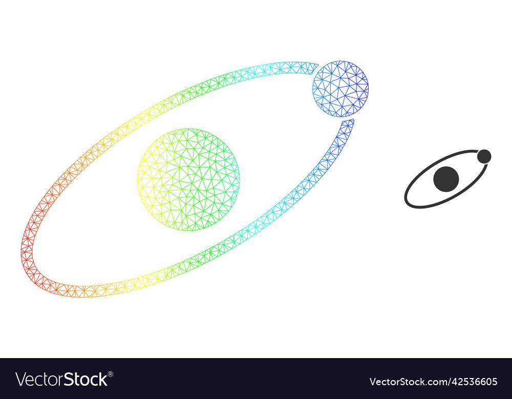Spectrum net gradient orbit icon vector image Spectrum net gradient orbit icon