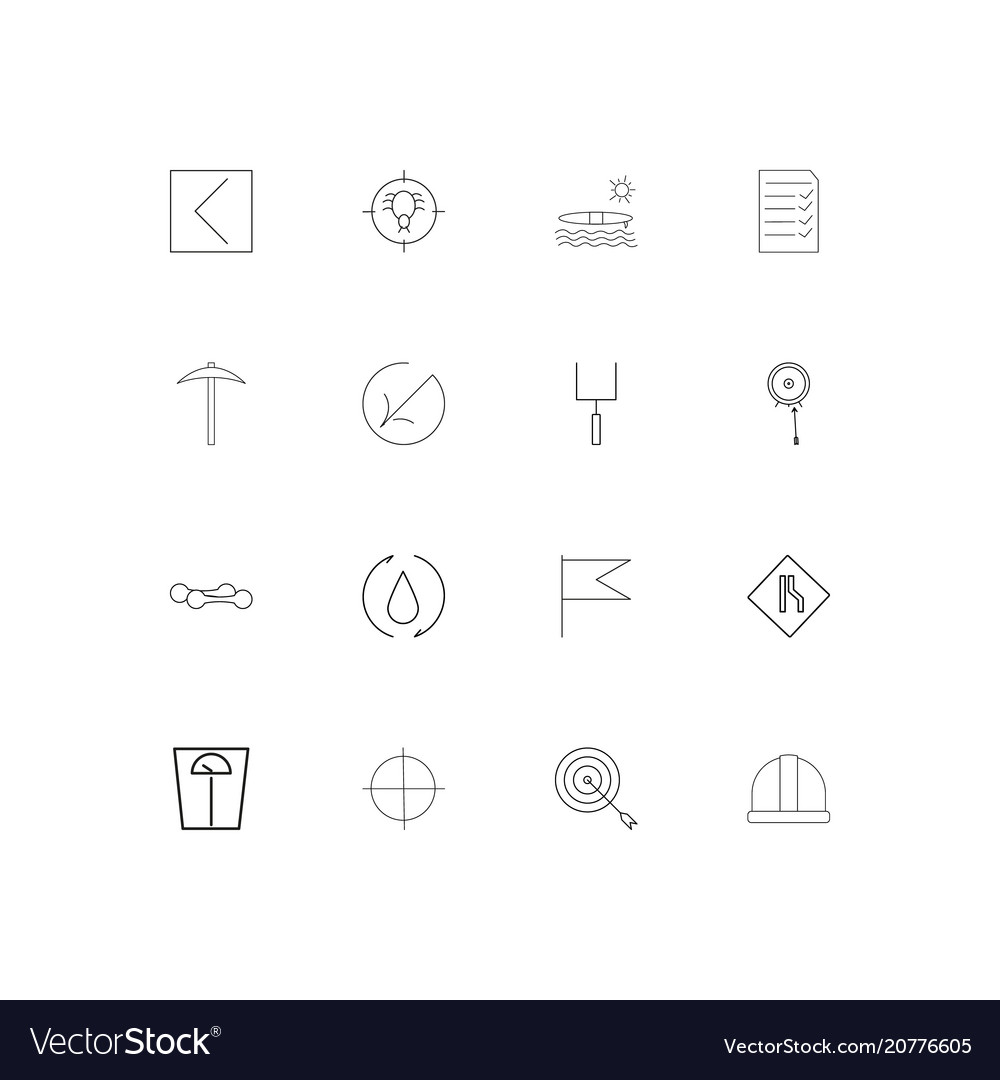 Sport fitness and recreation linear thin icons