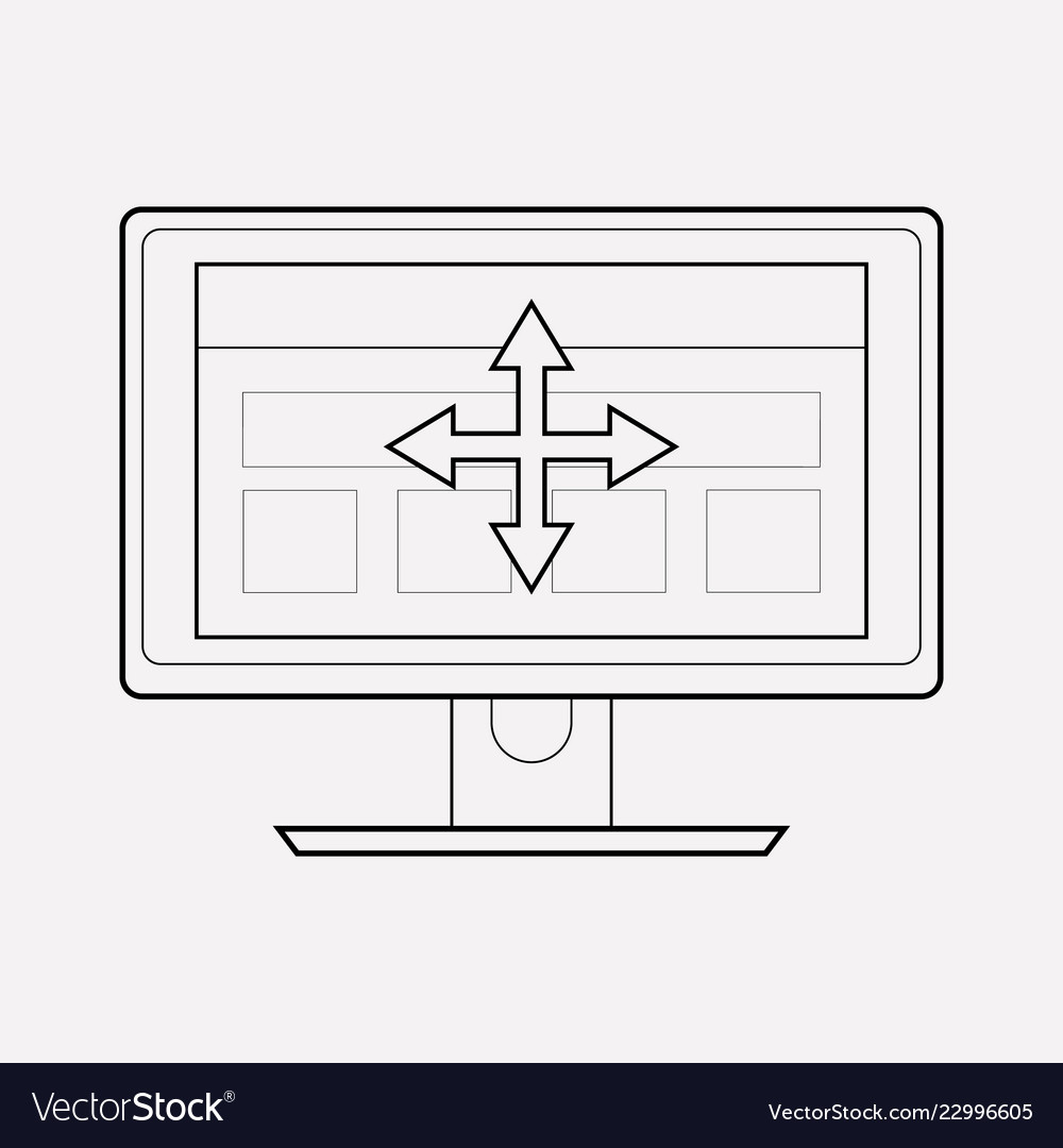 Website navigation icon line element