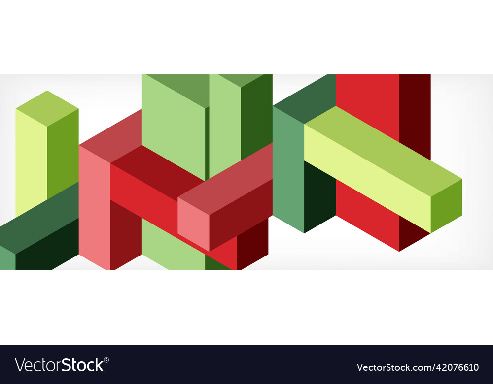 Abstract background 3d cubes cubic elements vector image Abstract background 3d cubes cubic elements
