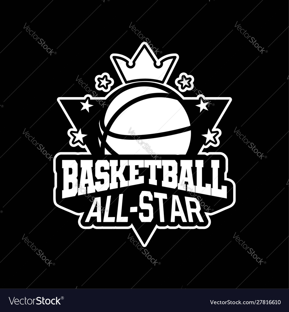 Basketball All Star Shield Badge