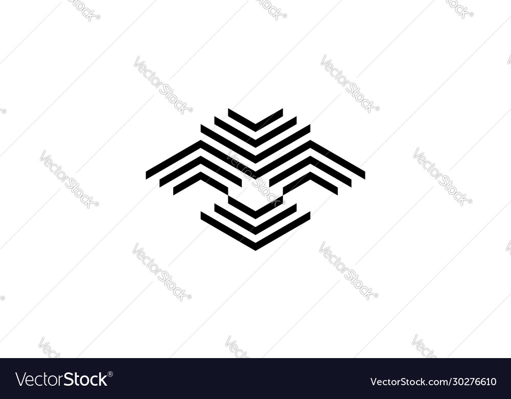 Black line initial letter v a geometric logo
