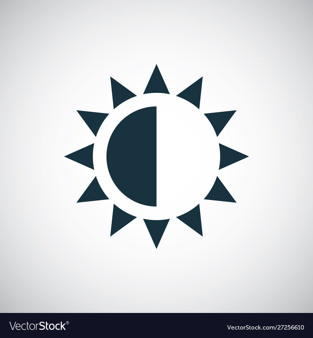 Brightness contrast icon for web and ui on white