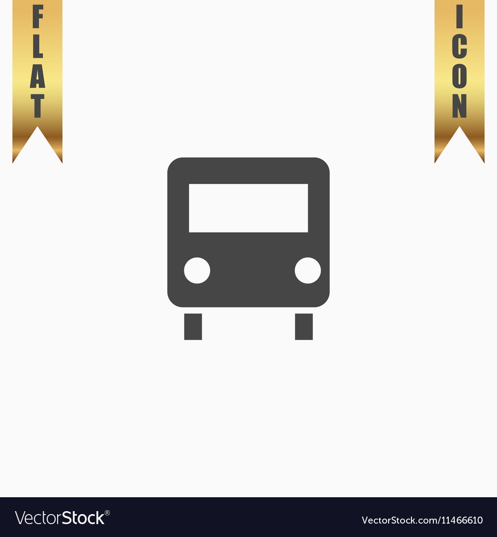 Bus icon flat design style