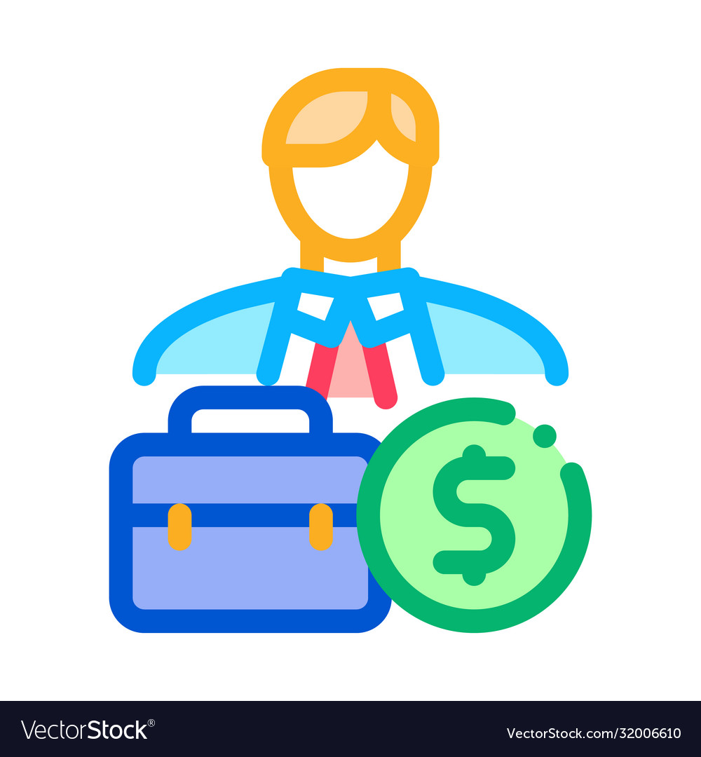 Businessman case and money banknote icon