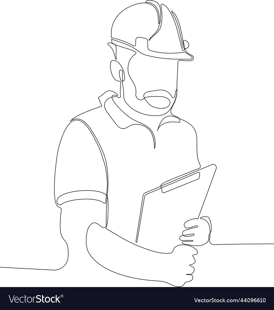 Construction manager and engineer working Vector Image