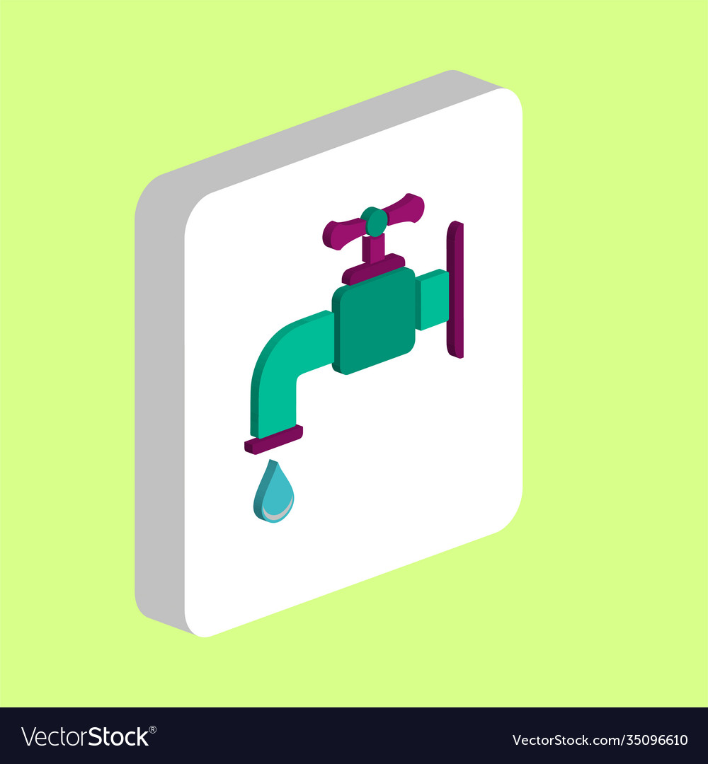 Faucet simple icon symbol design template for web