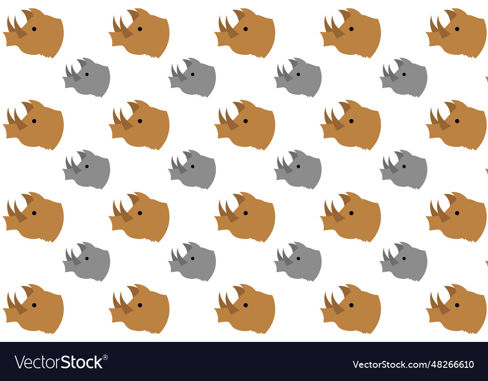 Flat wild boar head pattern background Vector Image Flat wild boar head pattern background