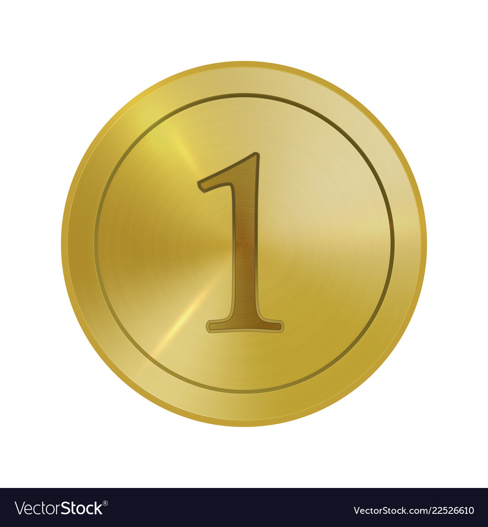 Gold winner medal template Royalty Free Vector Image