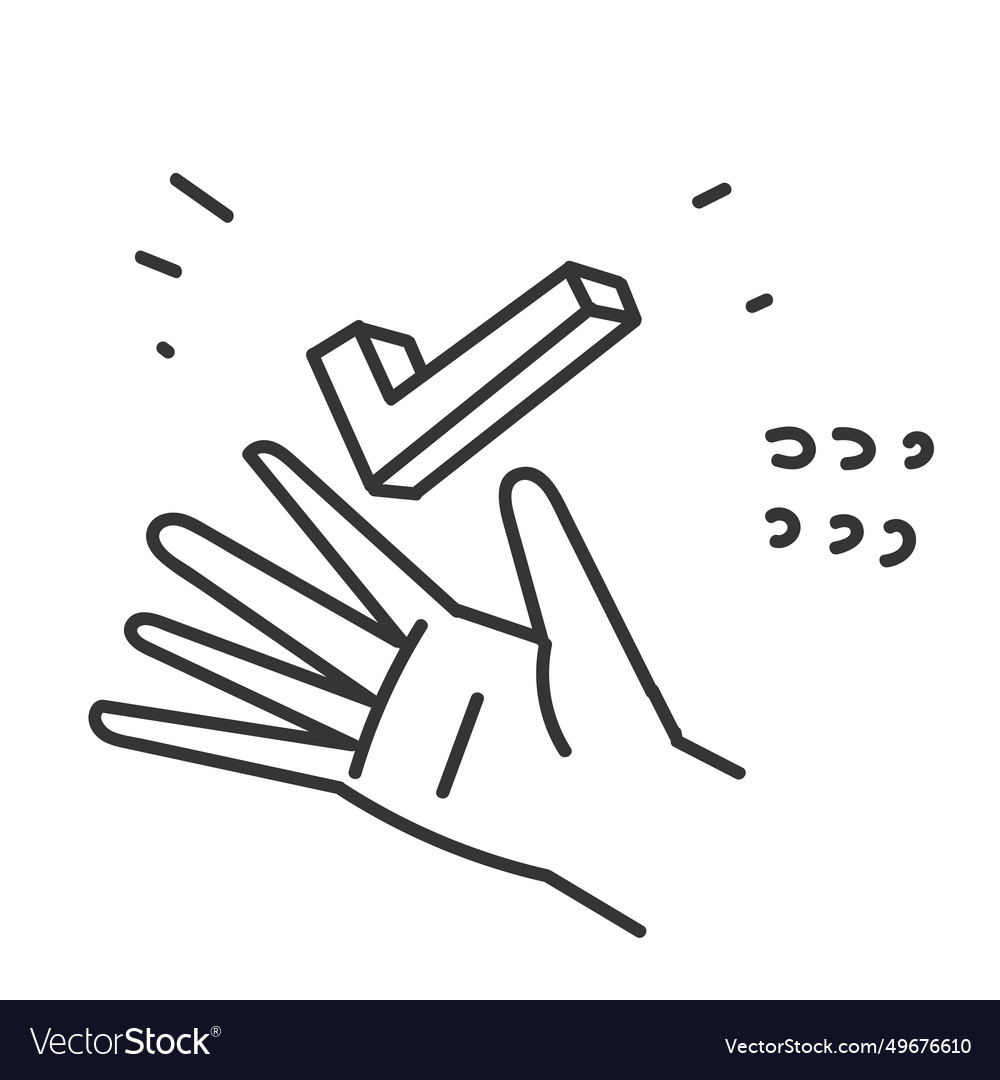 Hand drawn doodle check mark icon