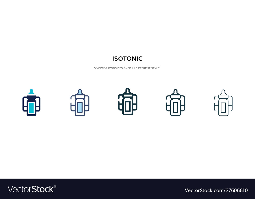 Isotonic icon in different style two colored